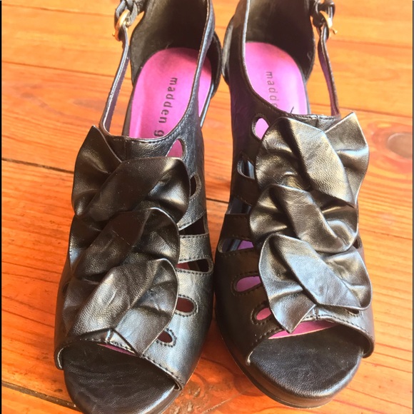 🥂Madden Girl ‘Caged’ Leather Sandal Bootie Platform Pump, 8 - Picture 4 of 6